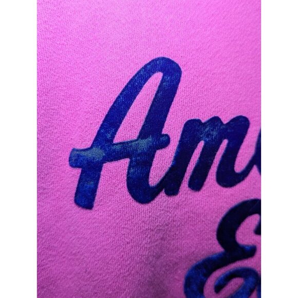 Hot Pink AE American Eagle Pullover Sweatshirt Sweater Preppy Teen Top Small - Picture 4 of 16